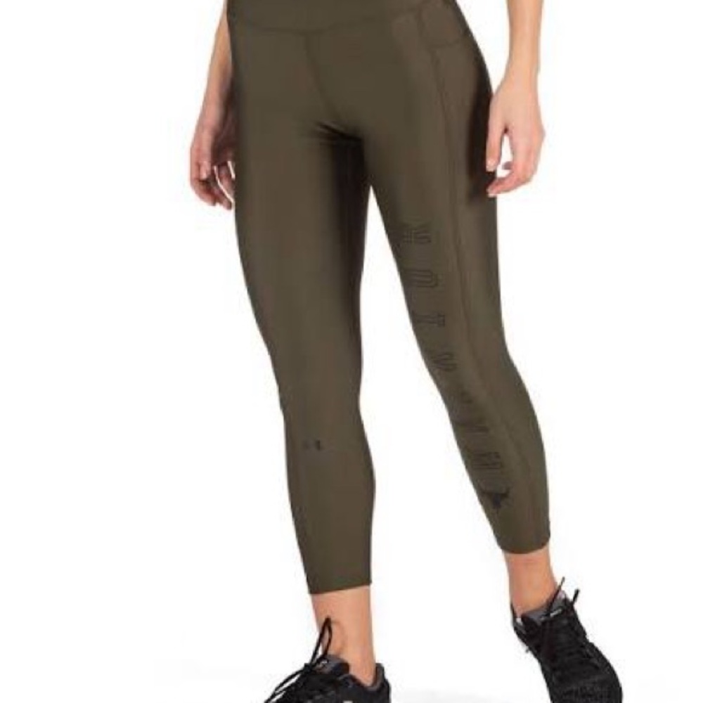 Under Armour Ladies Project Rock 7/8 Leggings Size XL
